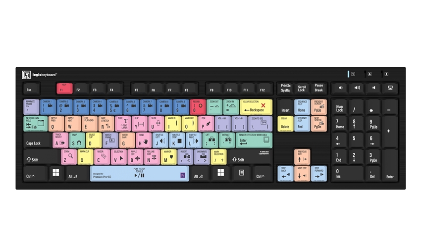  Logickeyboard Adobe Premiere Pro CC NERO Slimline Keyboard – Windows 